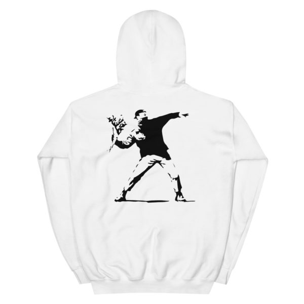 Streetwear Shop, Banksy Flower Thrower Hoodie, breathin banksy