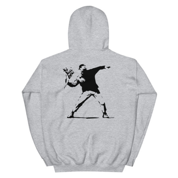 Streetwear Shop, Banksy Flower Thrower Hoodie, breathin banksy